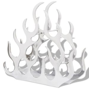 vidaXL Aluminiowy stojak na 11 butelek wina, kolor srebrny