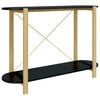 vidaXL Stolik konsolowy, czarny, 110x38x75 cm, materiał drewnopochodny