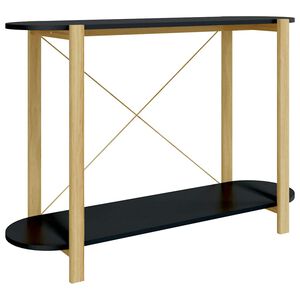 vidaXL Stolik konsolowy, czarny, 110x38x75 cm, materiał drewnopochodny