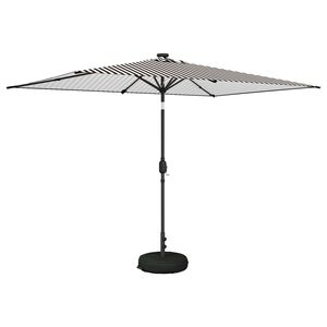vidaXL Parasol ogrodowy z oświetleniem LED i podstawą 2 x 3 m
