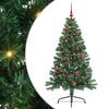 vidaXL Sztuczna choinka z oświetleniem na Boże Narodzenie 150 cm PVC