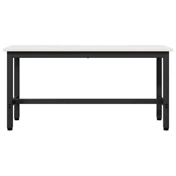 vidaXL Ławka jadalniana Biały 100 x 32,5 x 49 cm Lite drewno sosnowe