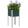 vidaXL Donica ogrodowa zielona 45x45x88 cm stalowa