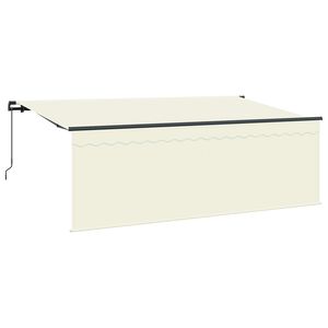 vidaXL Markiza zwijana Kremowy 350 x 200 cm Poliester i aluminium