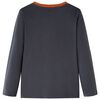 Koszulka dziecięca z długimi rękawami, antracytowa, 104