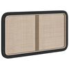 vidaXL Zagł&oacute;wek Z zagł&oacute;wkiem Czarny 100 x 55 x 3 cm rattan