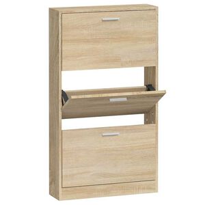 vidaXL Szafka na buty, dąb, 59x17x108 cm, materiał drewnopochodny