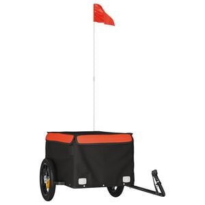vidaXL Przyczepka rowerowa, czarno-czerwona, 30 kg, żelazo