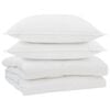 vidaXL Kołdra z poduszką 3 pcs Biały Mikrofibra