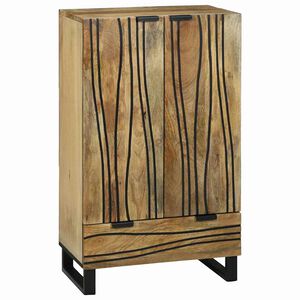 vidaXL Wysoki Stolik Brązowy 60 x 33 x 100 cm lite drewno mango