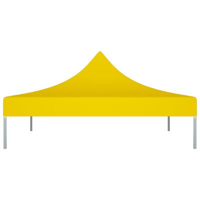 vidaXL Dach do namiotu imprezowego, 2 x 2 m, żółty, 270 g/m²