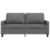 vidaXL Sofa 2-osobowa, ciemnoszara, 140 cm, tapicerowana tkaniną