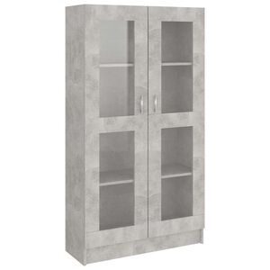 vidaXL Witryna, szarość betonu, 82,5x30,5x150 cm
