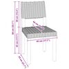 vidaXL Krzesło jadalniane 2 pcs Kubu Szary 46 x 55 x 84 cm Rattan Kubu
