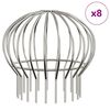 vidaXL Osłona na liście rynny 8 pcs Srebrny 160 mm Stal nierdzewna