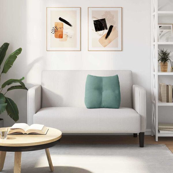 vidaXL Poduszka na plecy Zielony morski 45 x 24 x 50 cm Aksamit