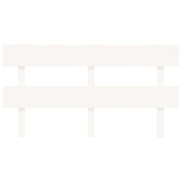 vidaXL Wezgłowie ł&oacute;żka, białe, 164x3x81 cm, lite drewno sosnowe