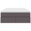 vidaXL Ł&oacute;żko z miejscem na przechowywanie i materacem Szary