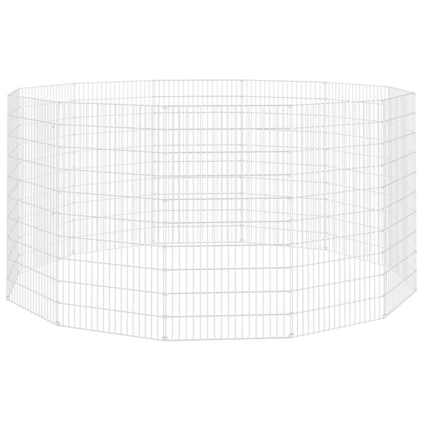 vidaXL Wybieg dla zwierząt z wolnym wybiegiem, 12 paneli, 54 x 100 cm, ocynkowane żelazo