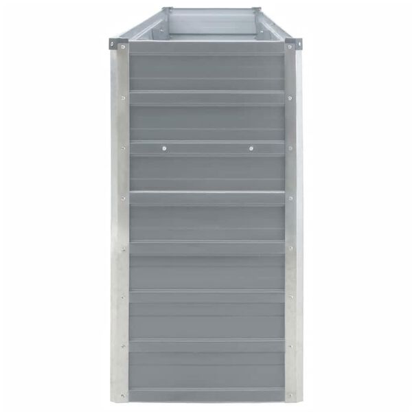 vidaXL Donica do podniesionej grządki, 320x40x77 cm, stal, szara