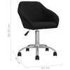 vidaXL Obrotowe krzesło biurowe, czarne, tapicerowane tkaniną