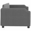 vidaXL Sofa z funkcją spania, ciemnoszara, 90x200 cm, obita tkaniną