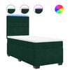 vidaXL Ł&oacute;żko kontynentalne z materacem, zielone, aksamit, 80x200 cm