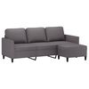vidaXL 3-osobowa sofa z podn&oacute;żkiem, szary, 180 cm, sztuczna sk&oacute;ra