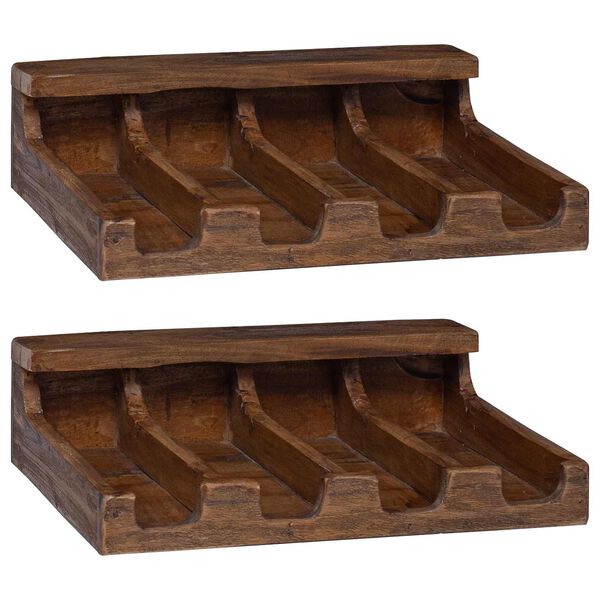 vidaXL Etui Brązowy 36 x 30 x 10 cm Lite drewno mahoniowe