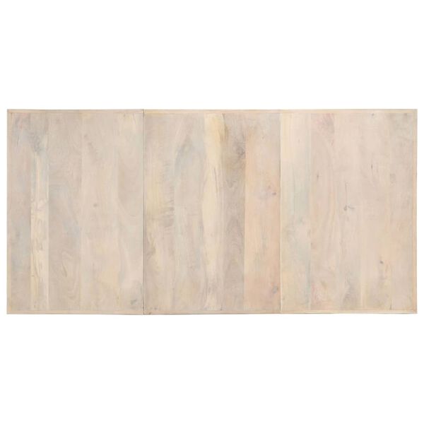 vidaXL Stół jadalniany, 180 x 90 x 76 cm, lite, bielone drewno mango