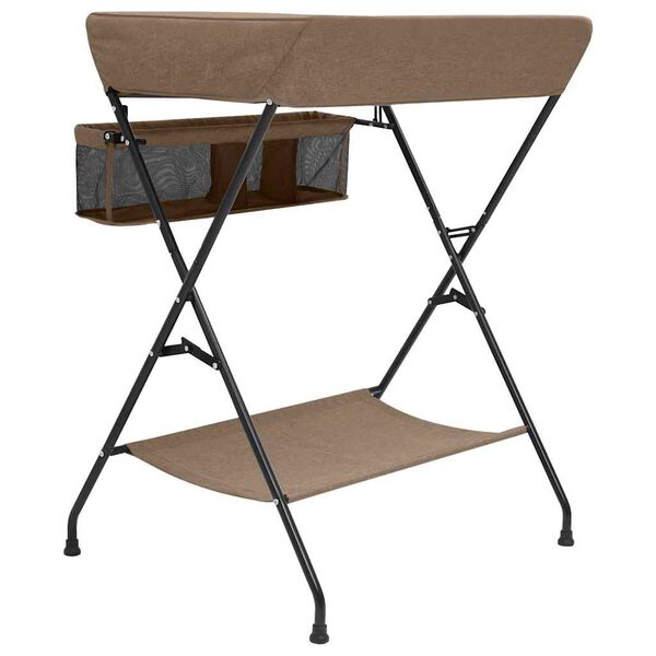 vidaXL Stolik do przewijania, kolor taupe, żelazny