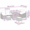 vidaXL Zestaw Sof na Ogr&oacute;d z poduszką 9 pcs Beżowy Polirattan
