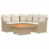 vidaXL Zestawy mebli z poduszką 4 pcs Beżowy i kremowy Rattan PE