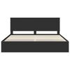 vidaXL Ramka ł&oacute;żka z szufladą Czarny 200 x 200 cm Drewno inżynieryjne