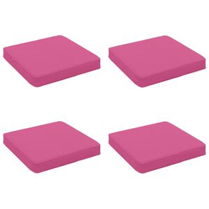 vidaXL Poduszki siedzące 4-częściowe VUGHT 4 pcs 100% poliester r&oacute;żowy