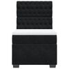 vidaXL Ł&oacute;żko kontynentalne z materacem, czarne, aksamit 100x200 cm