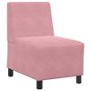 vidaXL Modułowa sofa bez podłokietnik&oacute;w R&oacute;żowy Aksamit