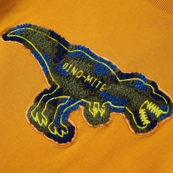 Koszulka dziecięca z długimi rękawami, ochra, 104