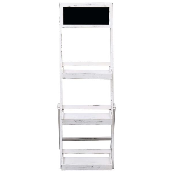 vidaXL Tablica kredowa na stojaku, biała, 42 x 40 x 120 cm, drewno