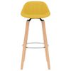 vidaXL Krzesła barowe, 2 szt., musztardowe, tapicerowane tkaniną