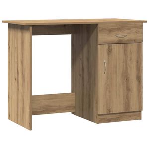 vidaXL Biurko, dąb artisan, 100x50x76 cm, materiał drewnopochodny