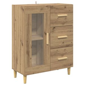 vidaXL Bufet Dąb rzemieślniczy 69,5 x 34 x 90 cm Drewno inżynieryjne