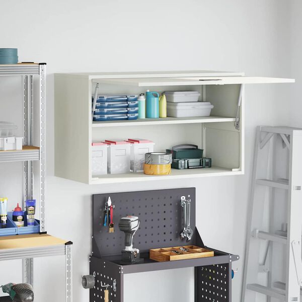 vidaXL Szafka ścienna do garażu Biały 90 x 40 x 53 cm