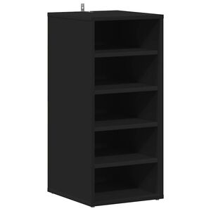 vidaXL Szafka na buty, czarna, 31,5x35x70 cm, materiał drewnopochodny