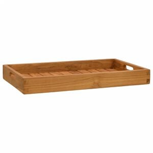vidaXL Taca, 60x35 cm, lite drewno tekowe