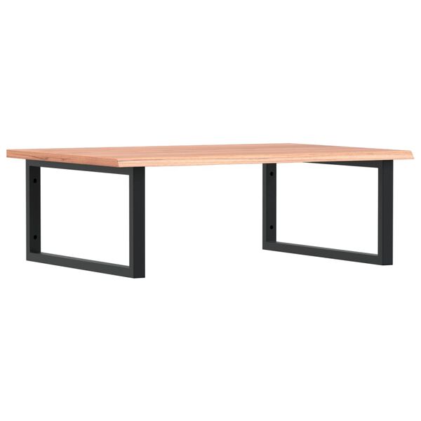 vidaXL P&oacute;łka ścienna pod umywalkę, stal i lite drewno dębowe