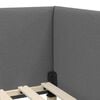 vidaXL Rama Ł&oacute;żka Narożnego z Materacem Inny 2 pcs Szary tkanina