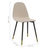 vidaXL Krzesła stołowe, 4 szt., kremowe, obite tkaniną