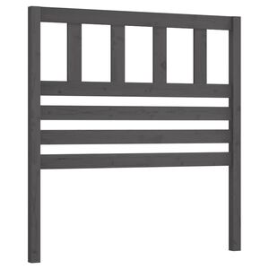 vidaXL Wezgłowie ł&oacute;żka, szare, 81x4x100 cm, lite drewno sosnowe
