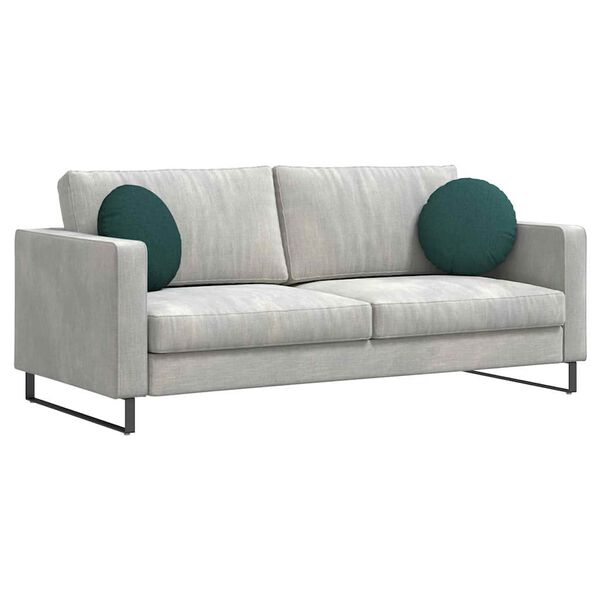 vidaXL Poduszki na siedziska 2 pcs Ciemna zieleń &Oslash;40 x 13 cm tkanina